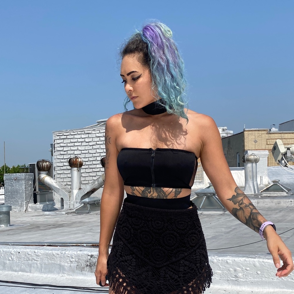 Nun Bangkok triple piece crop top bra top - Picture 7 of 9